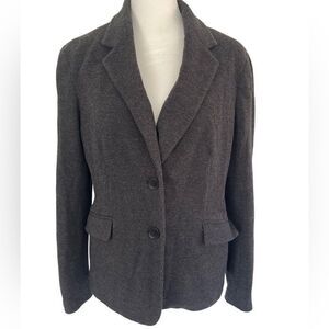 Talbots tweed look cotton, rayon, polyester and spandex blend blazer size M.